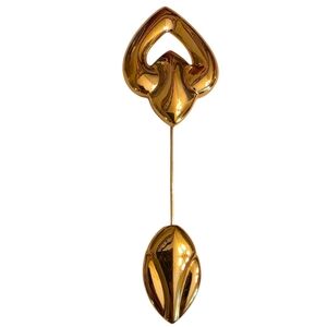 Vintage Napier Gold Tone Stick Pin Brooch – Abstract Spade Modernist Design